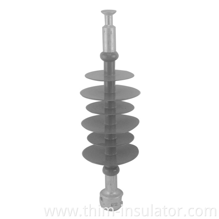 Composite distribution suspension insulator